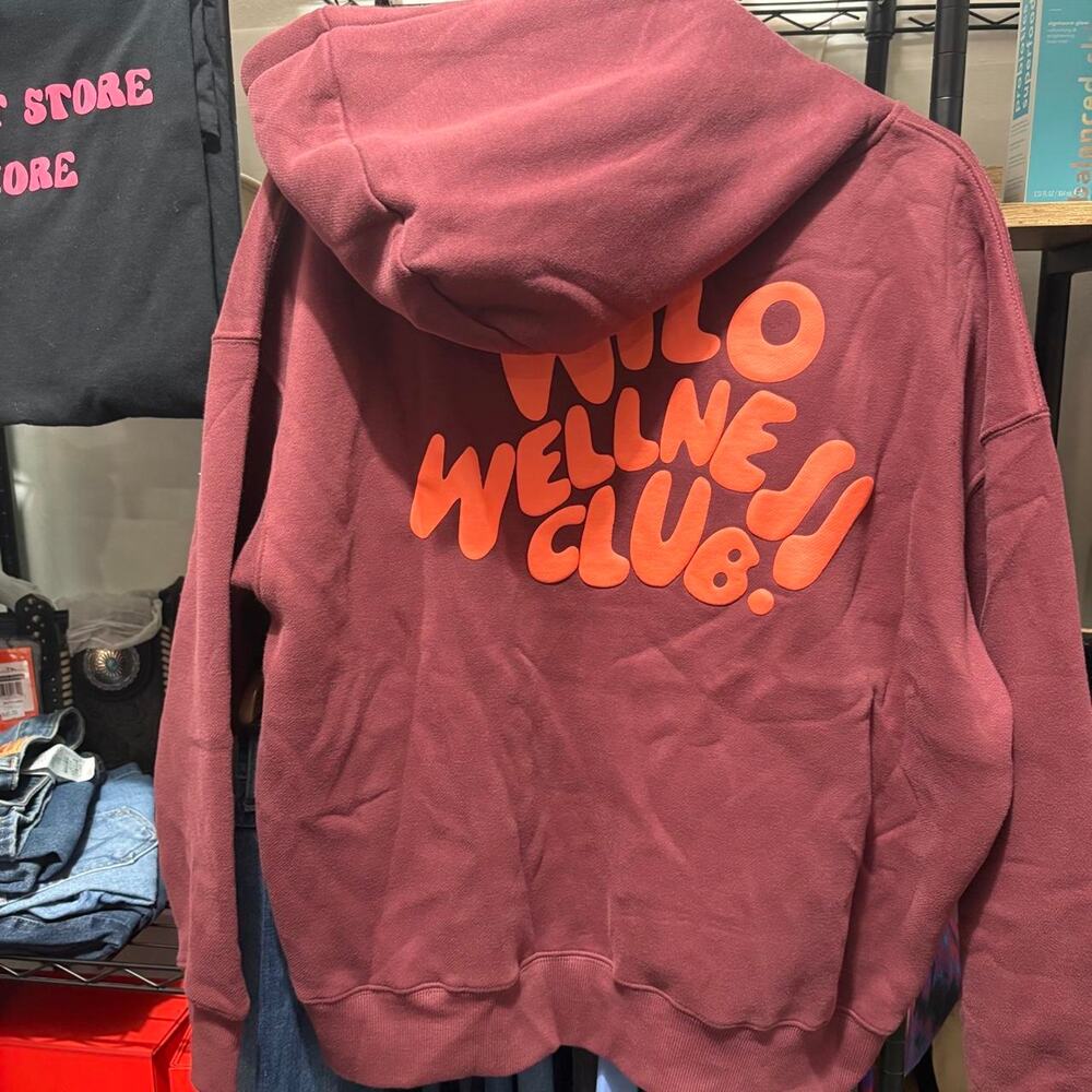 Wilo wellness club burgundy hoodieww